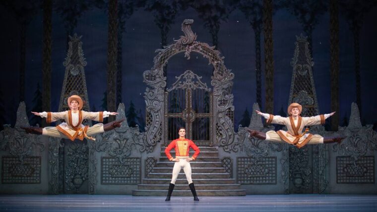 Leo Dixon with Taiseke Nakao and Joshua Junker in the Russian Dance, The Nutcracker