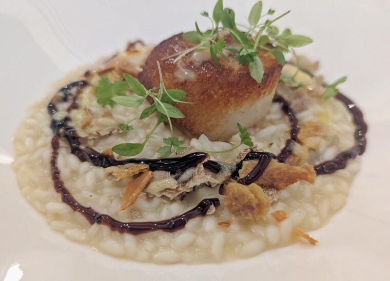 Truffled risotto with scallop at the Lansdowne Club