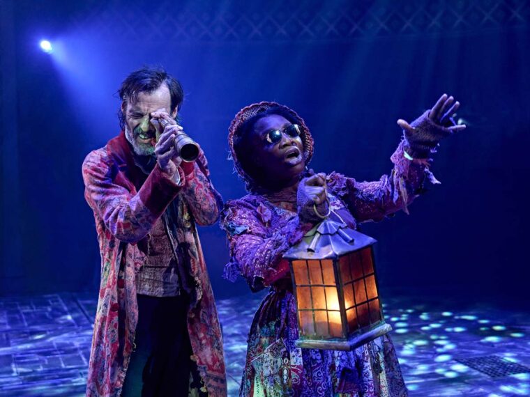 Paul HIlton and Kibong Tanji in A Christmas Carol at the Old Vic - Photo by Manuel Harlan