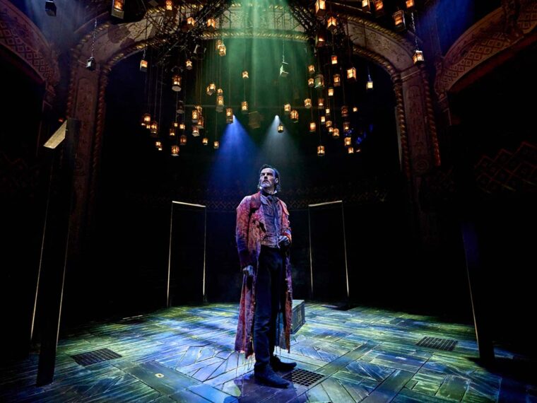 Paul Hilton as Scrooge in A Christmas Carol at the Old Vic 2025-6 - Photo by Manuel Harlan