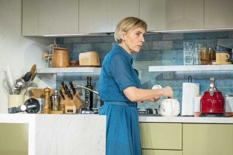 Saskia Reeves (Julie) in End at the National Theatre. Photographer Marc Brenner 00753