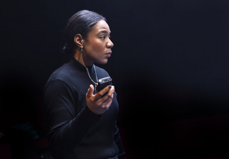 Shona Babayemi as Claire in Fatherland. Photo: Pamela Raith