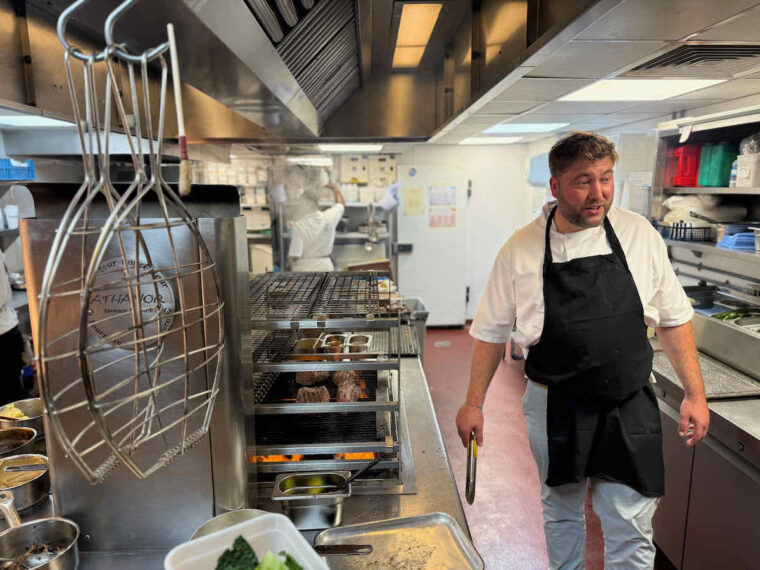 Oliver Gladwin in the Kitchen at The Sussex Bistro, Soho