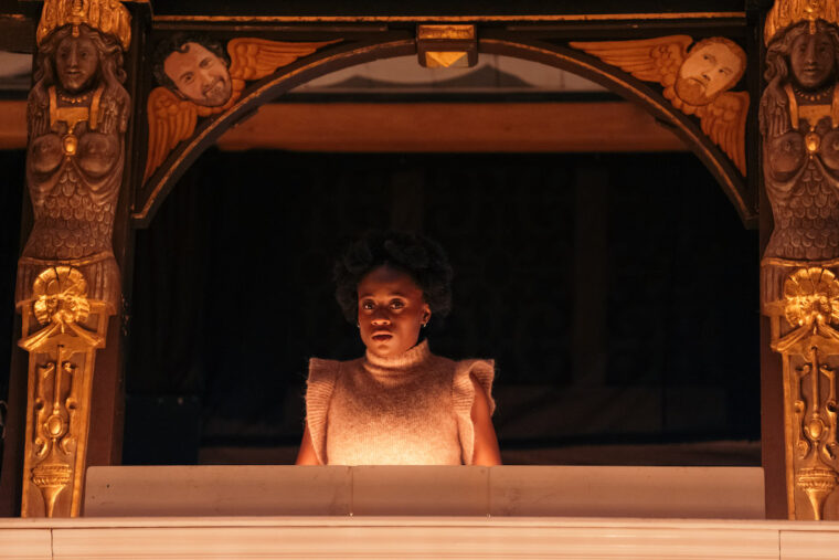 Tara Tijani as Helena in A Midsummer Night's Dream at Shakespeare's Globe. Photo credit: Helen Murray