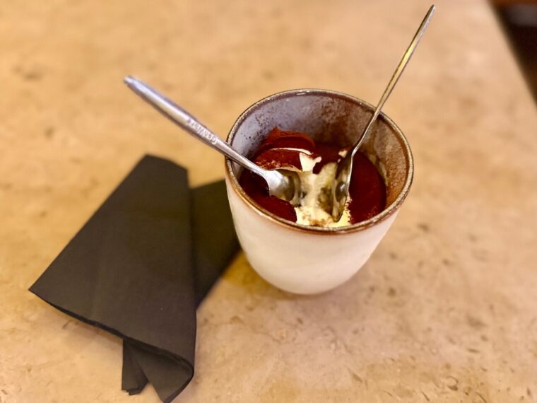 Tiramisu at Mele e Pere