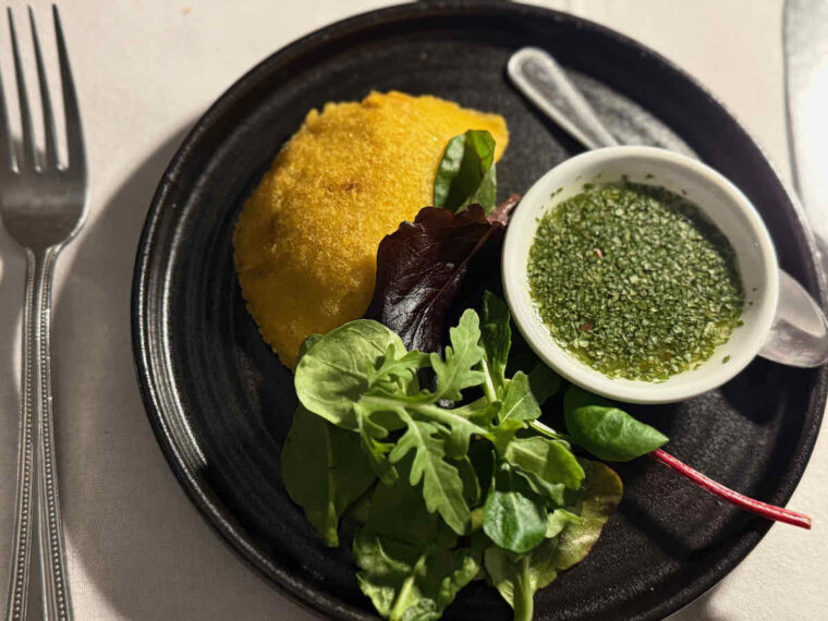 Columbian style empanada served at Supperclub.tube Walthamstow