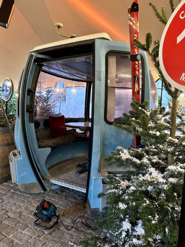 Vintage Gondola, Astor Apres Ski Pop Up, Cliveden, Berkshire