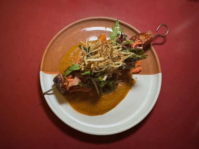 Smoky Pork Belly Skewer at Wahaca