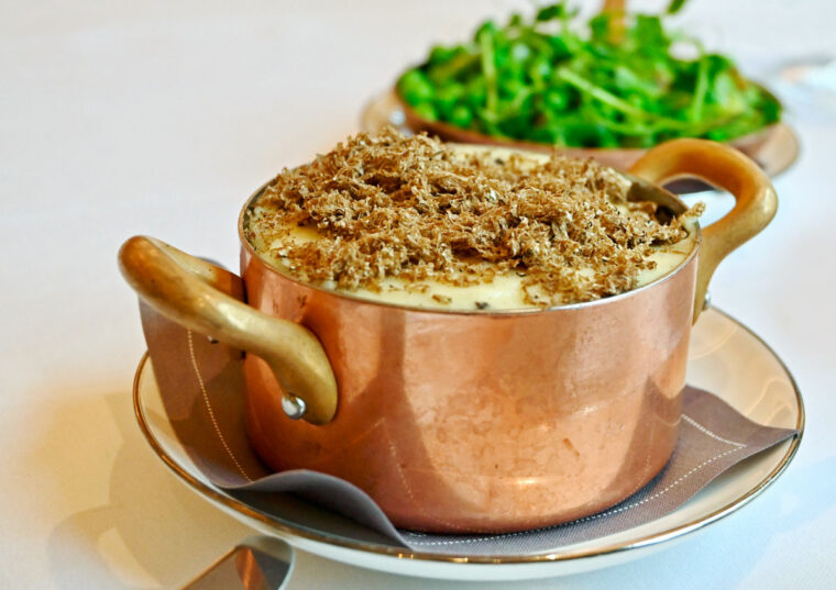 Truffled Hayselden potato puree - The Dining Room at The Goring