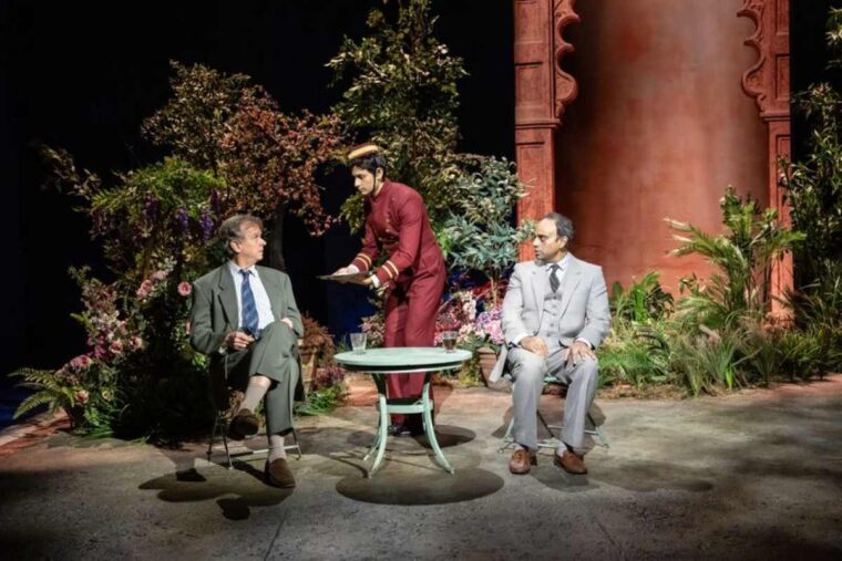 Donald Sage Mackay (Pike), Sushant Shekhar (Servant) Neil D'Souza (Dilip) in Indian Ink