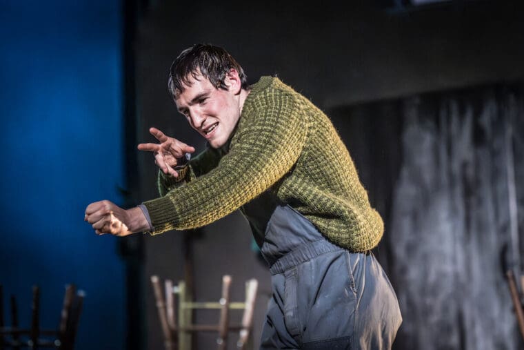 Éanna Hardwicke (Christy Mahon) in The Playboy of the Western World at the National Theatre. (c) Marc Brenner 00730