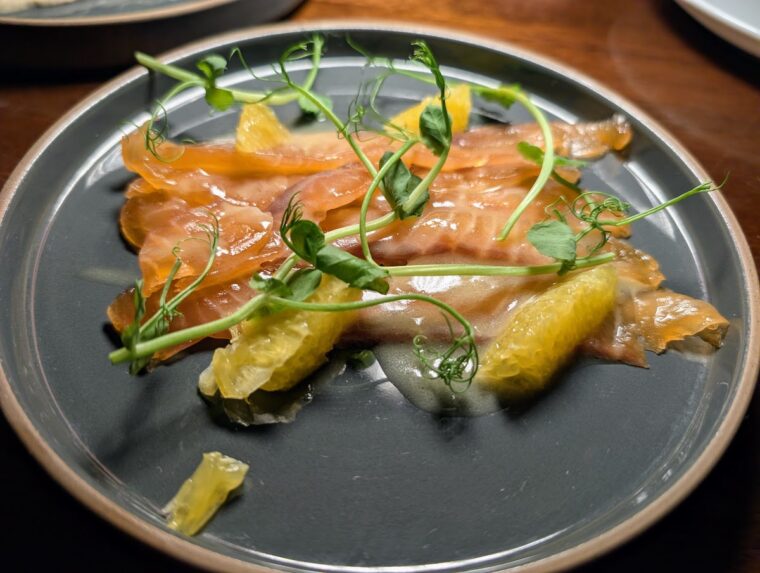 Humble Grape Bow Lane Citrus cured salmon
