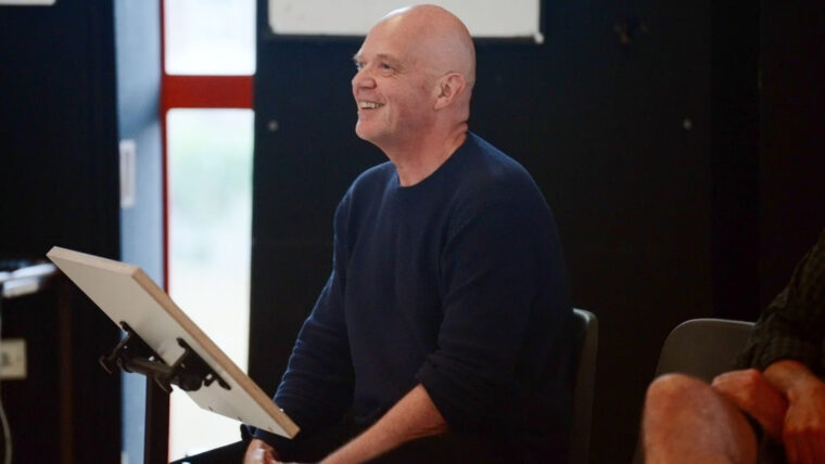 Kim Brandstrup in rehearsal for Breaking Bach