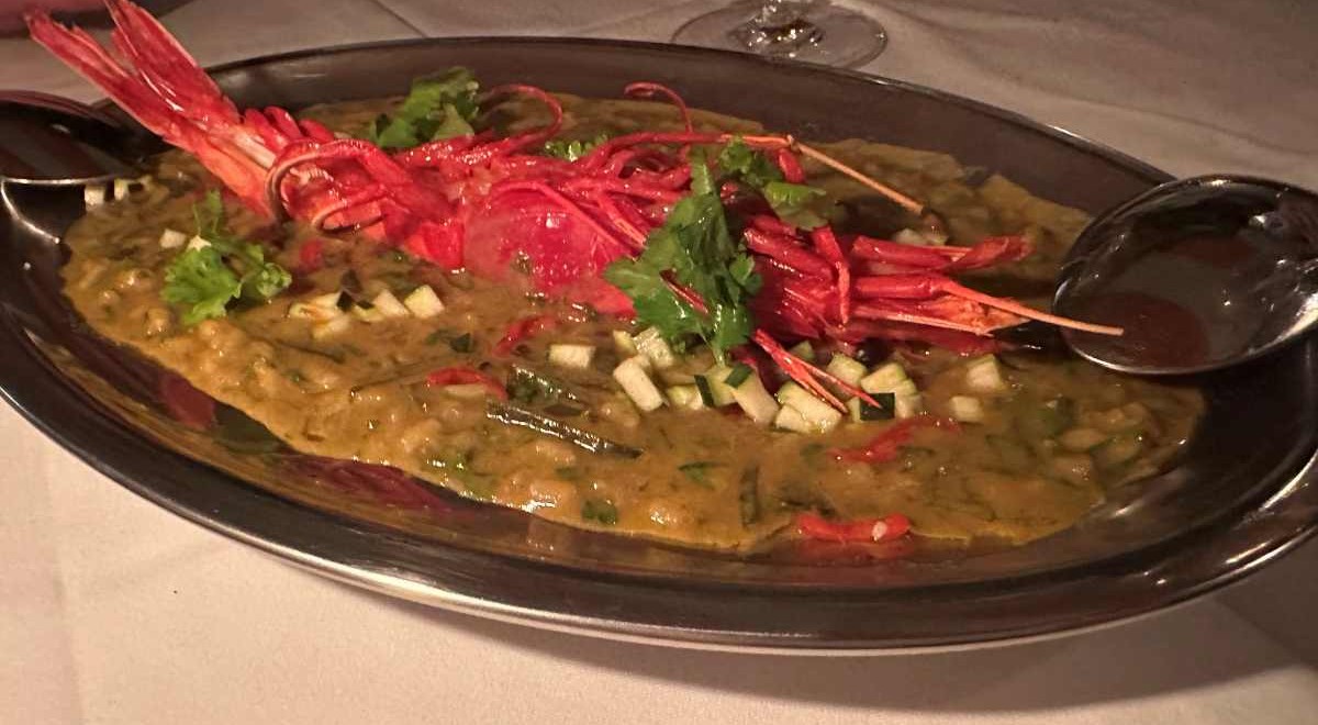 Decadente restaurant in Lisbon serves rice with scarlet shrimp