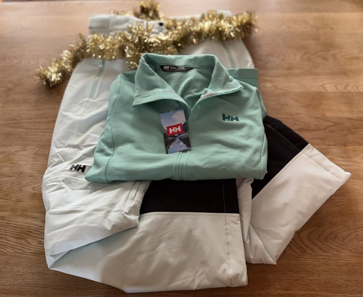Helly Hansen trousers & fleece - outerwear gifts for skiers
