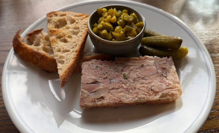 Dingley Dell ham hock terrine - The Trafalgar, Chelsea