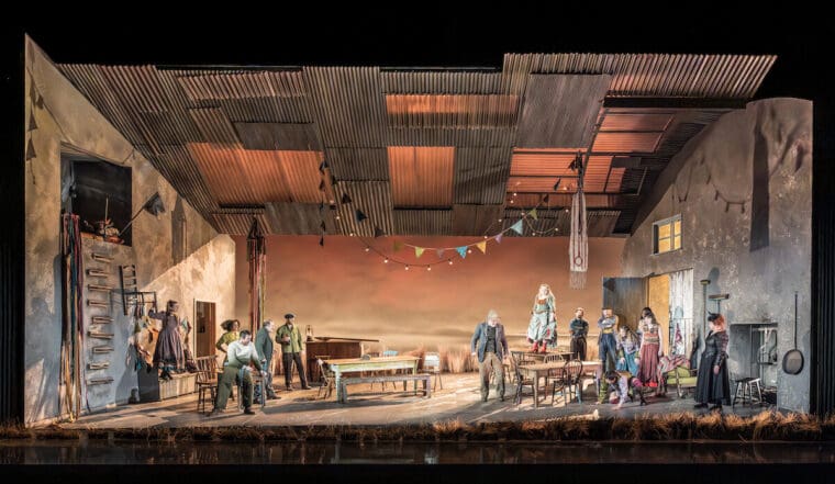 The cast of The Playboy of the Western World at the National Theatre. (c) Marc Brenner 04033
