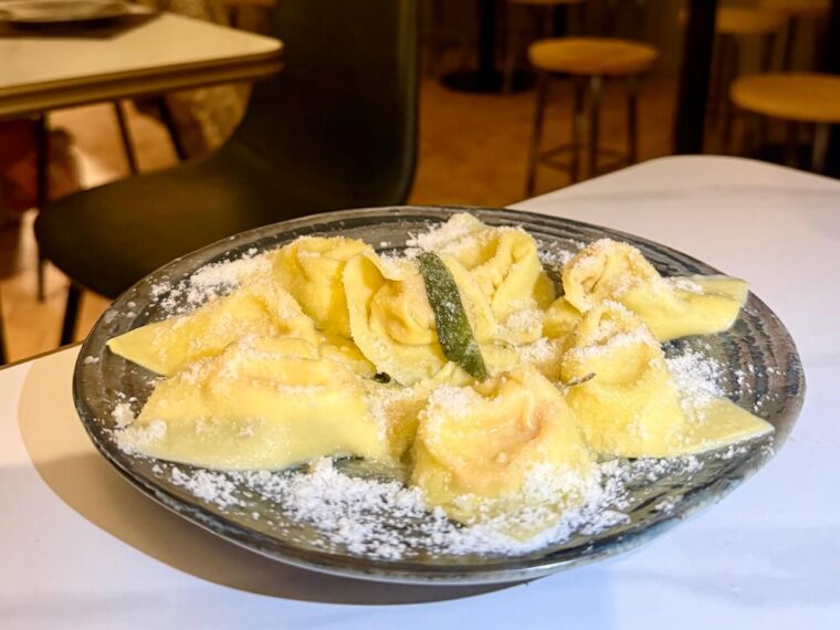 Caplaz ad Zuca pasta at Via Emilia