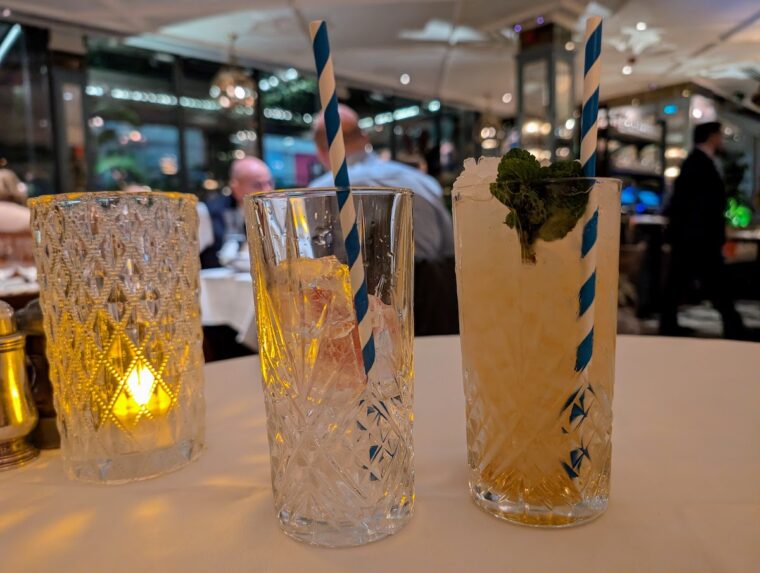 The Ivy in the Park Canary Wharf cocktails
