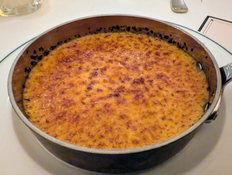 The Ivy in the Park Canary Wharf creme brulee