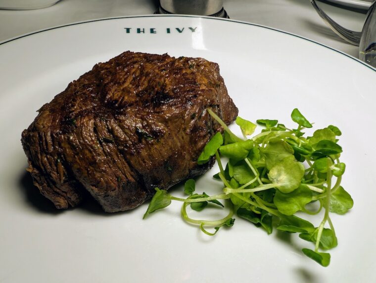 The Ivy in the Park Canary Wharf Filet steak
