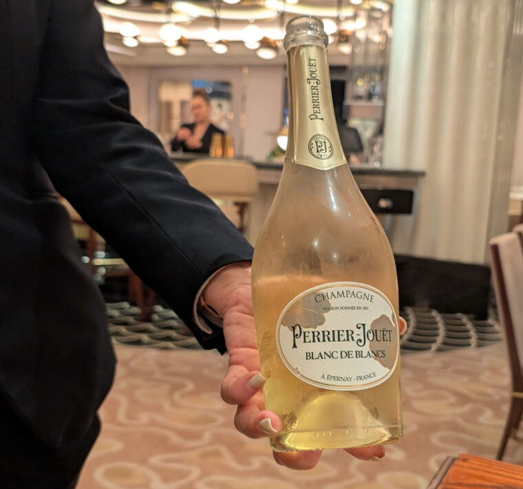 Perrier Jouet Blanc de Blanc at the River Restaurant