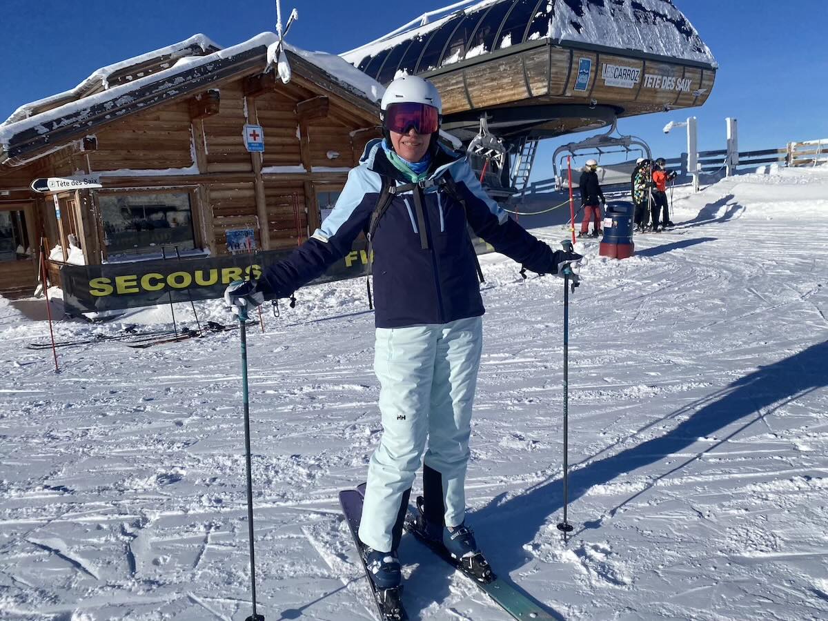 Helly Hansen insulated ski trousers in action a ski kit essential