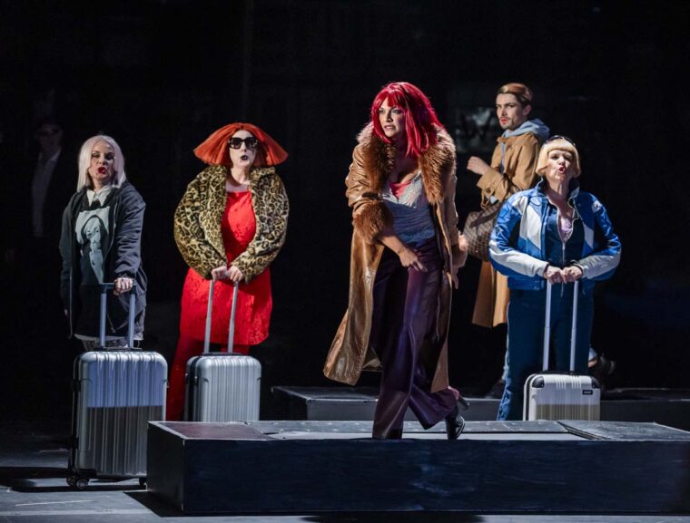 Jenny and her girls - Rise and Fall of the City of Mahagonny by Kurt Weill & Bertolt Brecht @ London Coliseum. ©Tristram Kenton 02-26