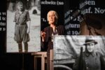 Geraldine Alexander in Here There Are Blueberries at Stratford East 2026 photography by Mark Senior