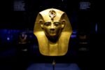 Gold-plated Wooden Mask from the Coffin of Amenemope - Ramses & The Pharaohs_ Gold Exhibition © NEON_World Heritage Exhibitions