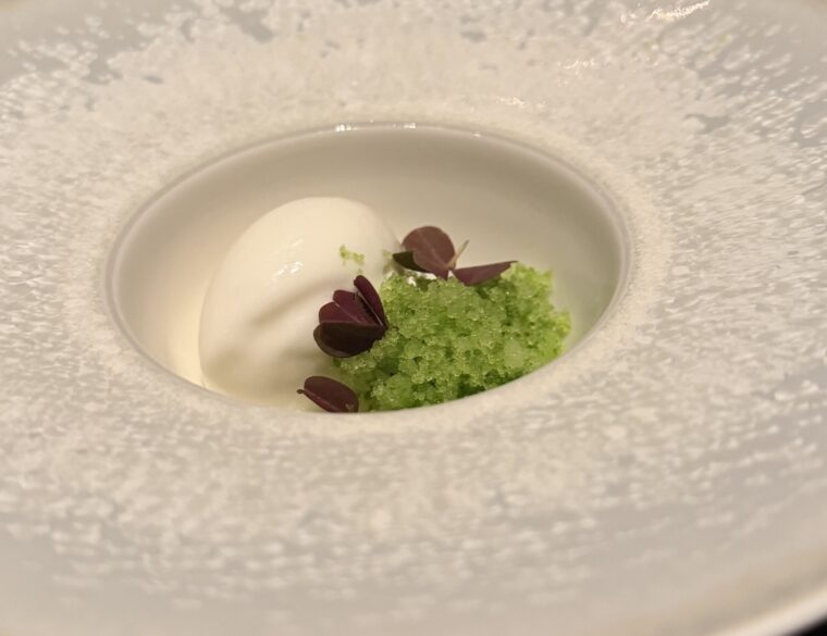 Sheep's milk palate cleanser High Restaurant