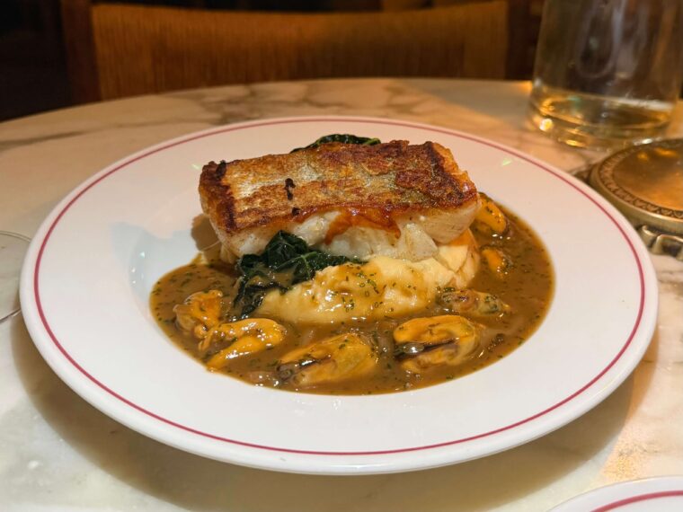 Don't Tell Dad Pollock in cider sauce
