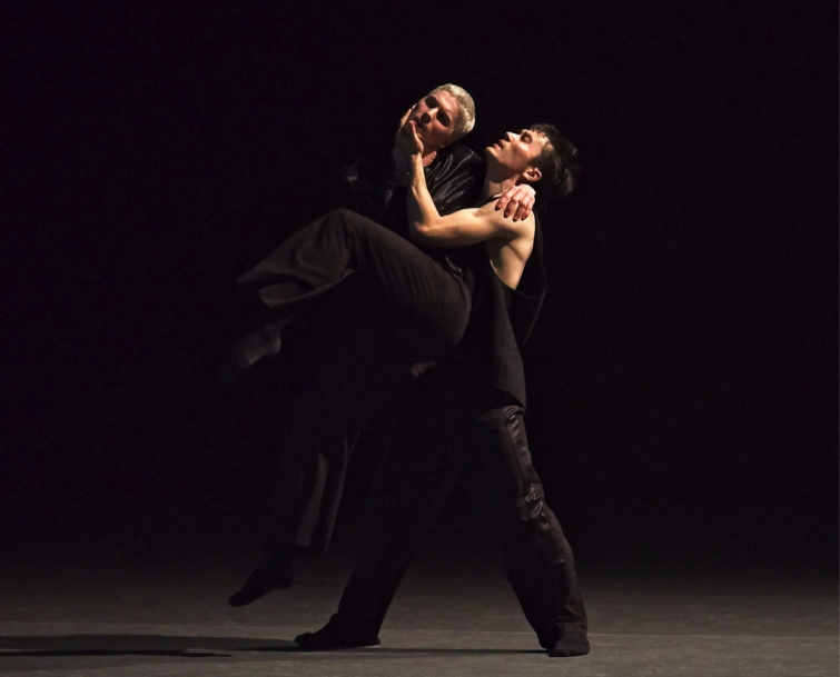 Travis Clausen-Knight lifts James Pett in their duet Postscript - Ballet Icons Gala 2026