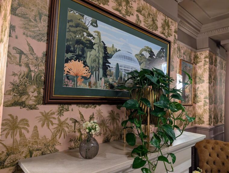 Royal Horseguards Hotel Green Parlour botanical garden art
