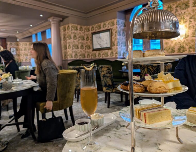 Royal Horseguards Hotel Green Parlour cake stand