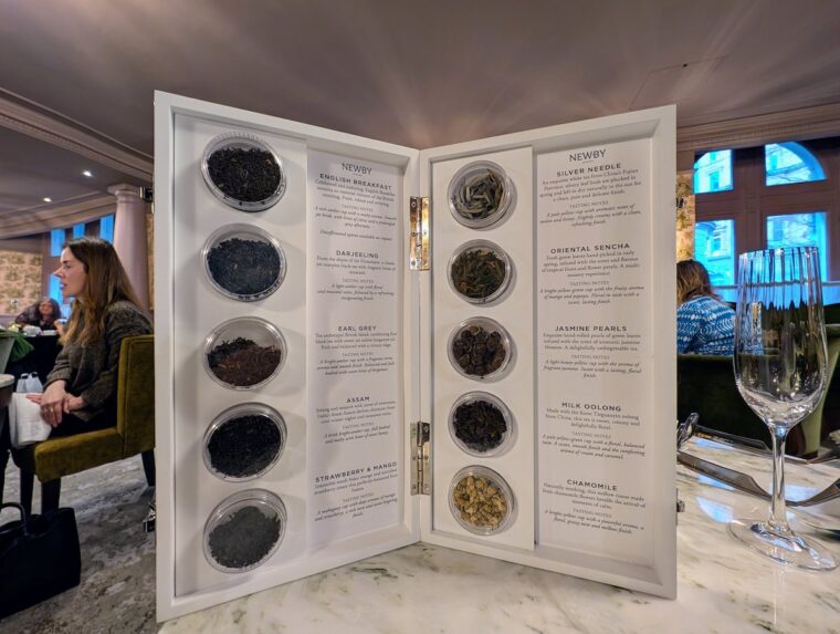 Royal Horseguards Hotel Green Parlour box of teas