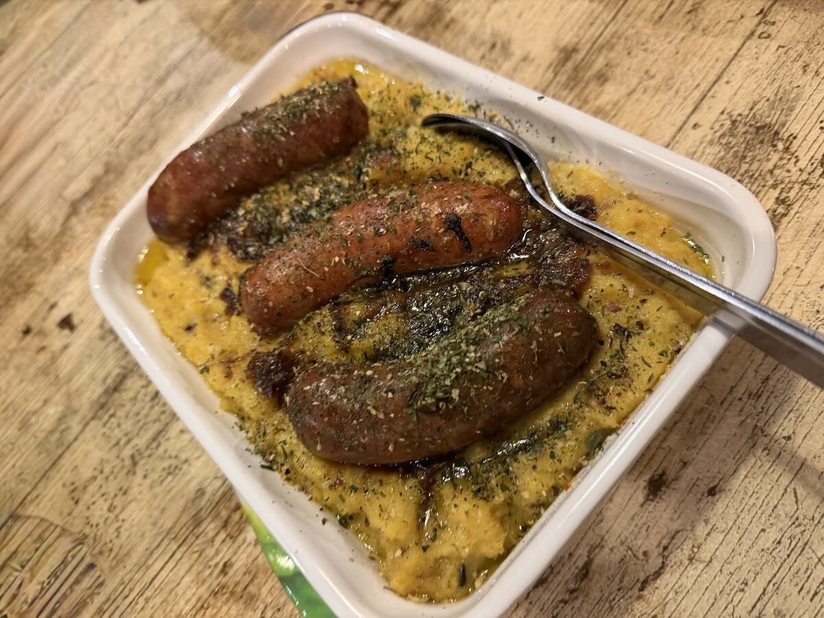 Samoëns diots with polenta at Ferme Dunoyer