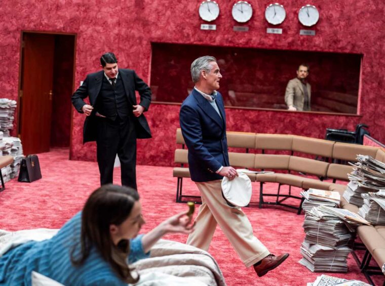 5. Pearl Chanda, Eli Gelb, Nigel Whitmey, Alex Waldmann in Broken Glass at the Young Vic (c) Tristram Kenton