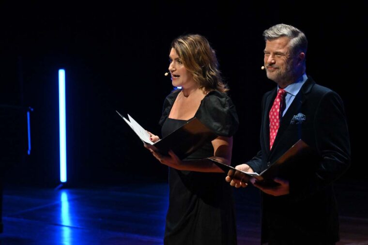 Georgia Mann and Petroc Trelawney hosting the RPS Awards 2026