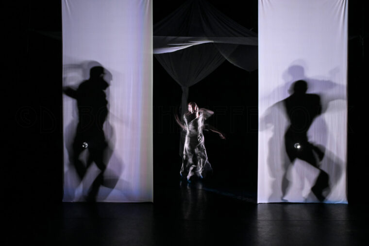 Russell Maliphant dialogues with two shadows of himself in In a Landscape