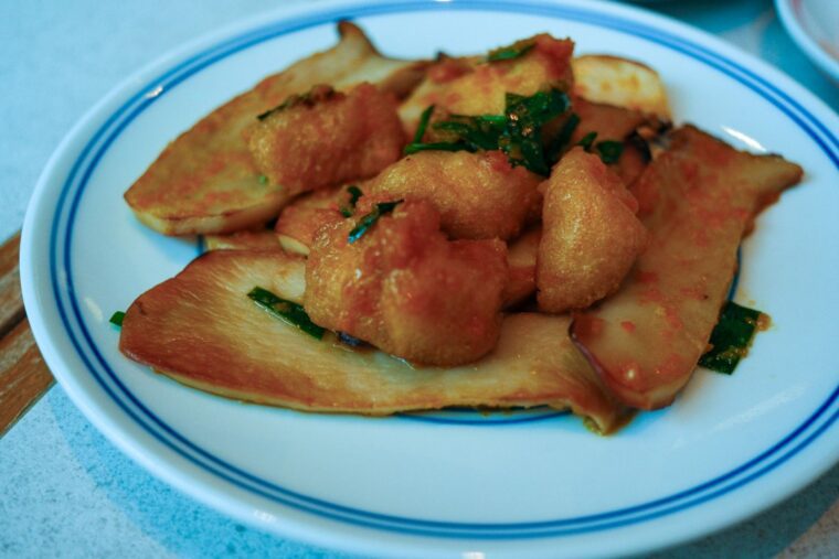 Tofu Puff and King Oyster Mushroom Stir Fry