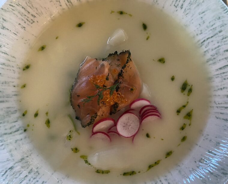 Asparagus with Salmon Soup - German Gymnasium