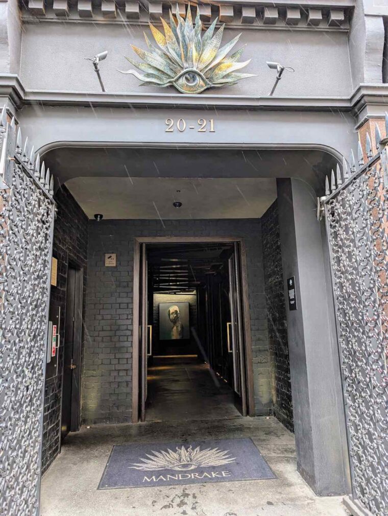 Mandrake Yopo Zaytoun entrance