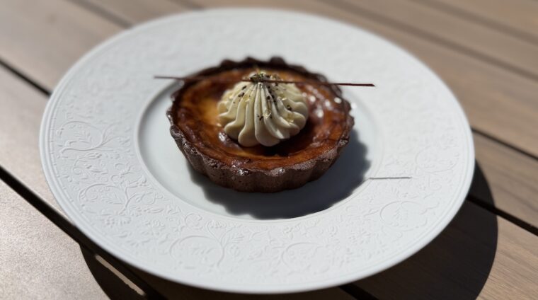 Bourbon vanilla flan at Orrery Terrace