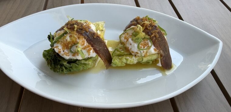 Gem lettuce small plate Orrery Terrace