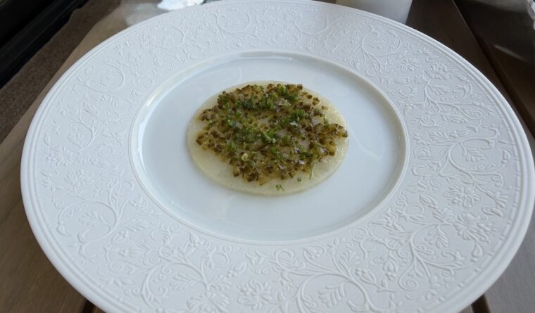 Sea bream carpaccio Orrery Terrace