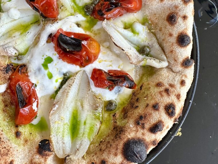 Pizzette with fresh Anchovies, Unlock, Hackney Wick