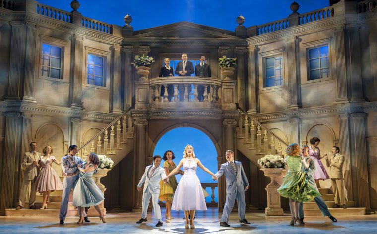 Helen George as Tracy Lord and the Ensemble - High Society, Barbican Arts Centre