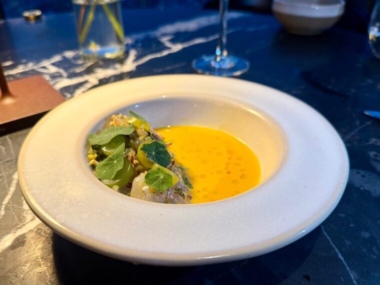 Stonebass cerviche Bread Street Kitchen