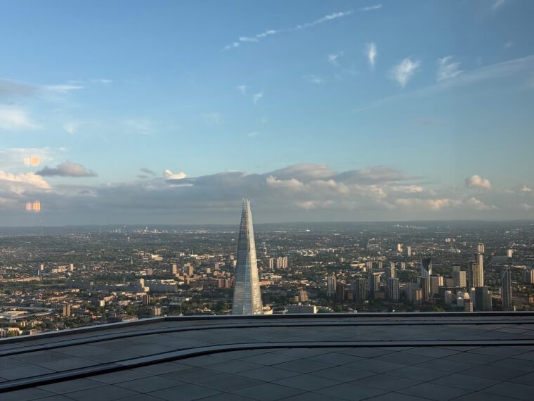 city veiw from Bread Street Kitchen
